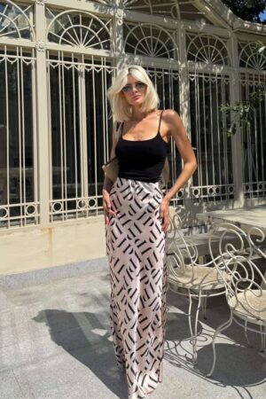 LOGO SKIRT NUDE