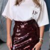 BURGUNDY SKIRT
