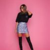 VINTAGE NERO T-SHIRT BLUE JEANS LOGO